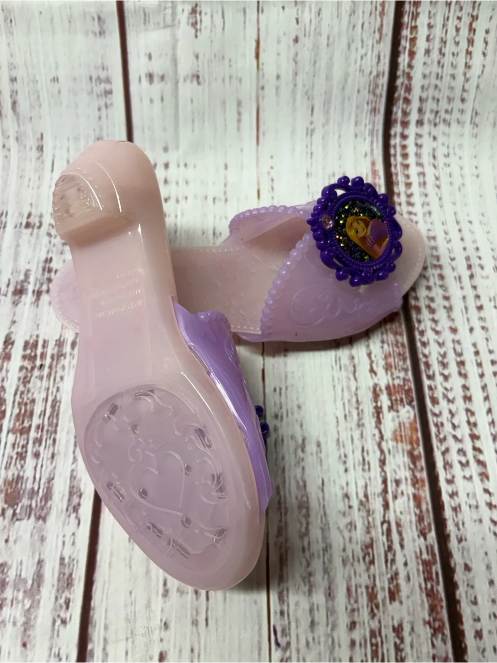 Girls Purple Princess Slide Sandals